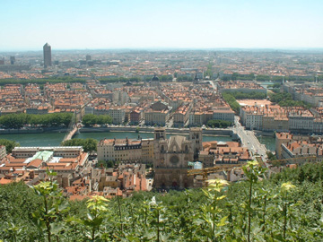 Old Lyon, seen from Fourvière